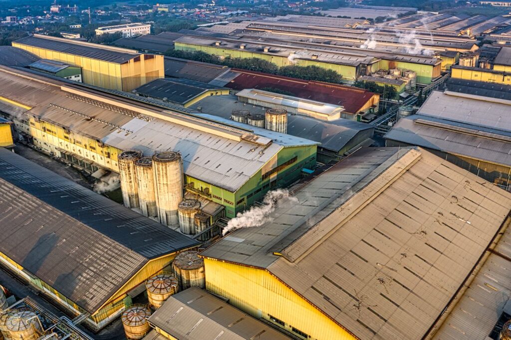 Textile factory production floor